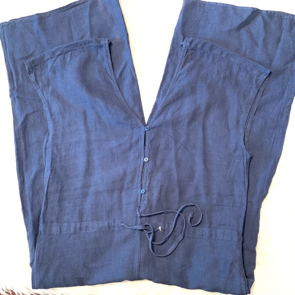 🆕Anthro Cloth & Stone 100% Linen Wide Leg Crop. S - Picture 7 of 8